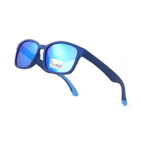 OEM Factory New Style Plastic tr90 Frame Blue Revo Lens Sunglasses With Rubber Tips